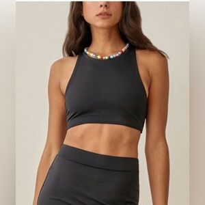 Reformation EcoMove Racerback Sports Bra Crop Tank Large